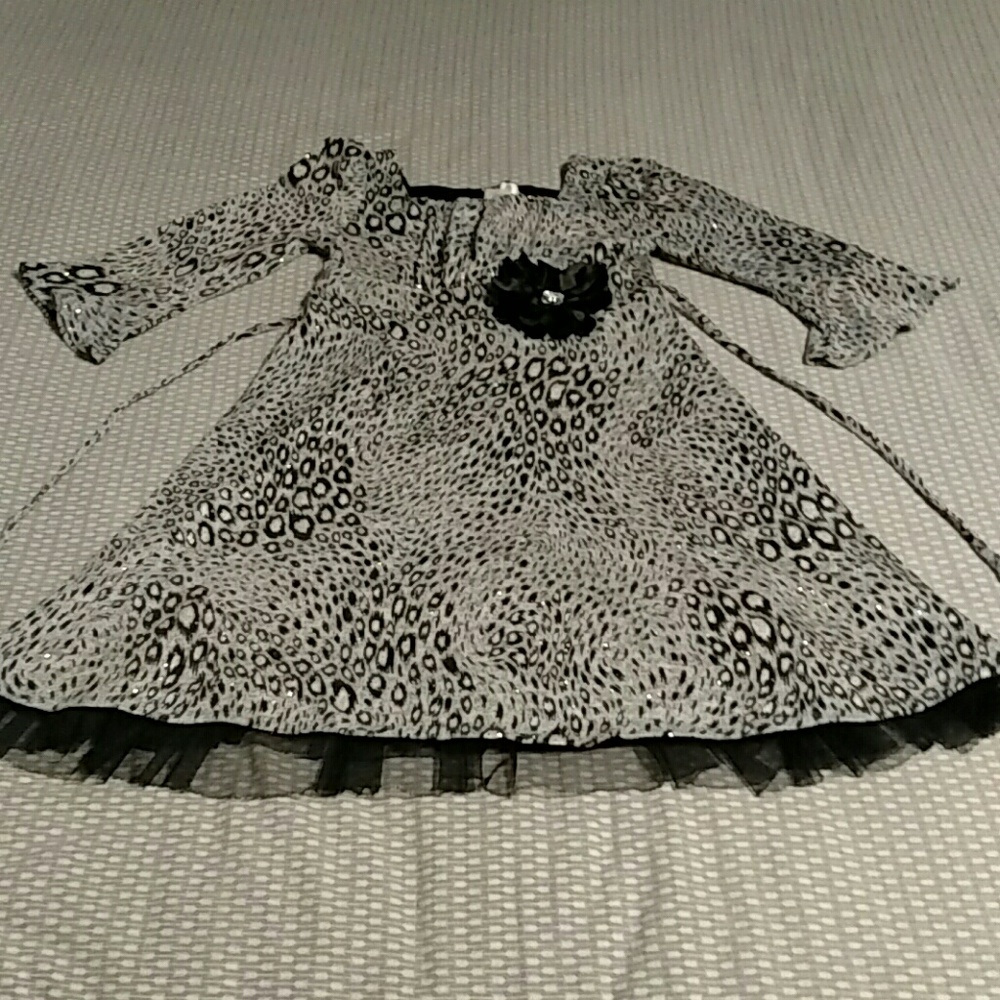Girls dress with irredescent sparkles